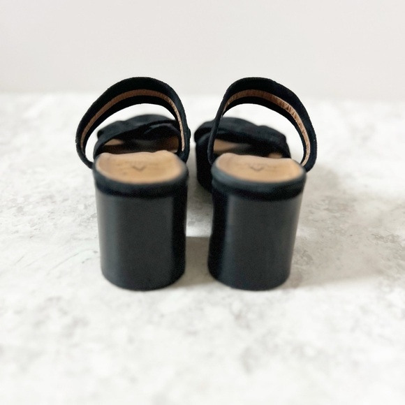 Aquatalia Summer Suede Strappy Platform Block Heel Sandals 9 Chunky Dress Classy - Picture 4 of 9